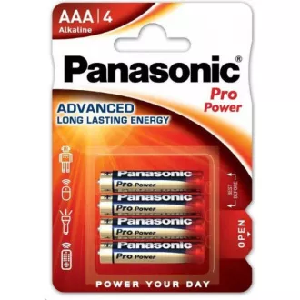 PANASONIC Alkaline Batterien Pro Power LR03PPG / 4BP AAA 1,5V (Blister 4 Stück)