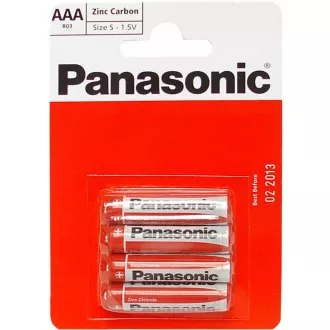 PANASONIC Zink-Kohle-Batterien Rot Zink R03RZ / 4BP EU AAA 1.5V (Blister 4 Stück) PANASONIC Zink-Kohle-Batterien Rot Zink R03RZ / 4BP EU AAA 1.5V (Blister 4 Stück)