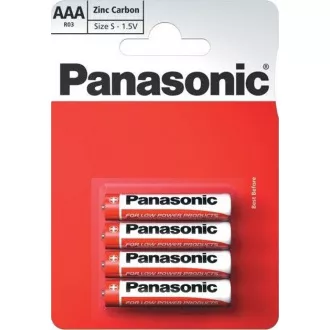 PANASONIC Zink-Kohle-Batterien Rot Zink R03RZ / 4BP EU AAA 1.5V (Blister 4 Stück) PANASONIC Zink-Kohle-Batterien Rot Zink R03RZ / 4BP EU AAA 1.5V (Blister 4 Stück)