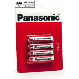 PANASONIC Zink-Kohle-Batterien Rot Zink R03RZ / 4BP EU AAA 1.5V (Blister 4 Stück) PANASONIC Zink-Kohle-Batterien Rot Zink R03RZ / 4BP EU AAA 1.5V (Blister 4 Stück)