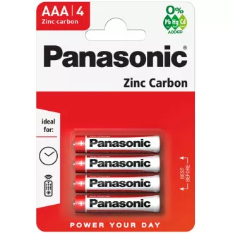 PANASONIC Zink-Kohle-Batterien Rot Zink R03RZ / 4BP EU AAA 1.5V (Blister 4 Stück) PANASONIC Zink-Kohle-Batterien Rot Zink R03RZ / 4BP EU AAA 1.5V (Blister 4 Stück)