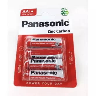 PANASONIC Zink-Kohle-Batterien Rot Zink R6RZ / 4BP EU AA 1.5V (Blister 4 Stück) PANASONIC Zink-Kohle-Batterien Rot Zink R6RZ / 4BP EU AA 1.5V (Blister 4 Stück)