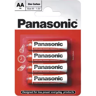 PANASONIC Zink-Kohle-Batterien Rot Zink R6RZ / 4BP EU AA 1.5V (Blister 4 Stück) PANASONIC Zink-Kohle-Batterien Rot Zink R6RZ / 4BP EU AA 1.5V (Blister 4 Stück)