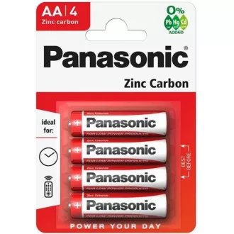 PANASONIC Zink-Kohle-Batterien Rot Zink R6RZ / 4BP EU AA 1.5V (Blister 4 Stück) PANASONIC Zink-Kohle-Batterien Rot Zink R6RZ / 4BP EU AA 1.5V (Blister 4 Stück)
