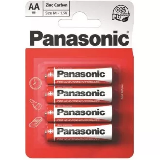 PANASONIC Zink-Kohle-Batterien Rot Zink R6RZ / 4BP EU AA 1.5V (Blister 4 Stück) PANASONIC Zink-Kohle-Batterien Rot Zink R6RZ / 4BP EU AA 1.5V (Blister 4 Stück)