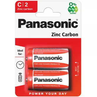 PANASONIC Zink-Kohle-Batterien Red Zinc R14RZ / 2BP EU C 1.5V (Blister 2 Stück) PANASONIC Zink-Kohle-Batterien Red Zinc R14RZ / 2BP EU C 1.5V (Blister 2 Stück)