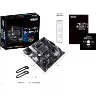 ASUS MB Sc AM4 PRIME B450M-A II, AMD B450, 4xDDR4, 1xHDMI, 1xDVI, 1xVGA, mATX