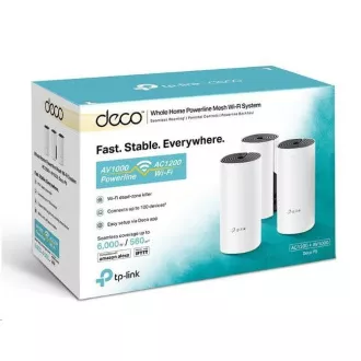 TP-Link Deco P9(3er-Pack) Powerline WiFi5 Mesh (AC1200 AV1000, 2, 4GHz/5GHz, 2xGbELAN/WAN)