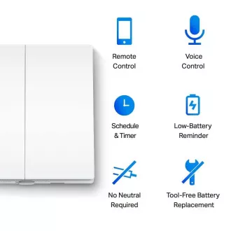 TP-Link Tapo S220 intelligenter unidirektionaler 2-poliger Switch TP-Link Tapo S220 intelligenter unidirektionaler 2-poliger Switch
