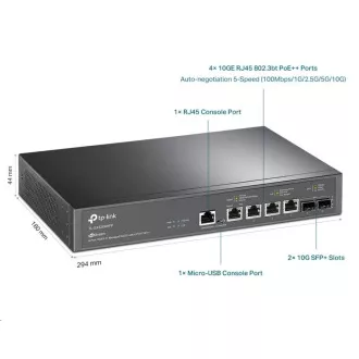 TP-Link OMADA JetStream Switch TL-SX3206HPP (4x10GbE, 2xSFP , 4xPoE , 200W, 2xKonsole) TP-Link OMADA JetStream Switch TL-SX3206HPP (4x10GbE, 2xSFP , 4xPoE , 200W, 2xKonsole)