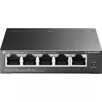 TP-Link Easy Smart Switch TL-SG105MPE (5xGbE, 4xPoE , 120W, lüfterlos) TP-Link Easy Smart Switch TL-SG105MPE (5xGbE, 4xPoE , 120W, lüfterlos)