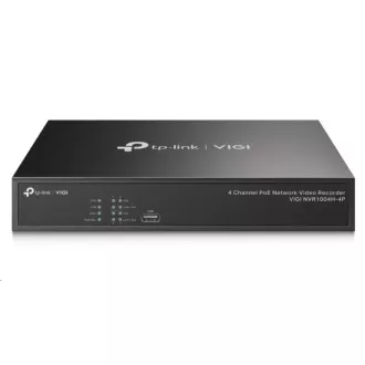 TP-Link VIGI NVR1004H-4P, Videorekorder, 4 Kanäle, 4xPoE, 1xSATA, 1x100Mb/s LAN, 2xUSB2.0, 1xHDMI, 1xVGA TP-Link VIGI NVR1004H-4P, Videorekorder, 4 Kanäle, 4xPoE, 1xSATA, 1x100Mb/s LAN, 2xUSB2.0, 1xHDMI, 1xVGA