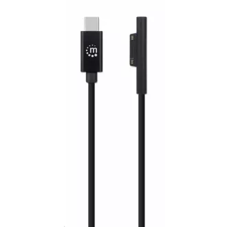 Manhattan Ladekabel, Surface Connect auf USB-C Ladekabel (M/M), 15 V / 3 A, 1,8m, schwarz Manhattan Ladekabel, Surface Connect auf USB-C Ladekabel (M/M), 15 V / 3 A, 1,8m, schwarz