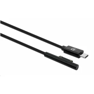 Manhattan Ladekabel, Surface Connect auf USB-C Ladekabel (M/M), 15 V / 3 A, 1,8m, schwarz Manhattan Ladekabel, Surface Connect auf USB-C Ladekabel (M/M), 15 V / 3 A, 1,8m, schwarz