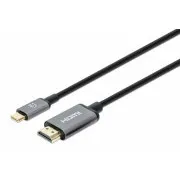 Manhattan USB-C auf HDMI Kabel, USB-C Stecker auf HDMI Stecker, 1m, schwarz