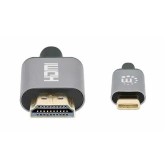 Manhattan USB-C auf HDMI Kabel, USB-C Stecker auf HDMI Stecker, 1m, schwarz