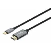 Manhattan USB-C auf HDMI Kabel, USB-C Stecker auf HDMI Stecker, 2m, schwarz