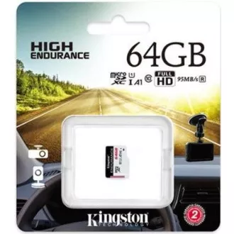 Kingston 64GB microSD XC High Endurance, 95R Klasse 10 UHS-I U1 Kingston 64GB microSD XC High Endurance, 95R Klasse 10 UHS-I U1