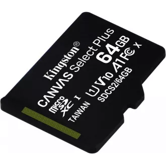 Kingston 64-GB-MikrofonSDXC Canvas Select Plus 100R A1 C10-Karte + SD-Adapter Kingston 64-GB-MikrofonSDXC Canvas Select Plus 100R A1 C10-Karte + SD-Adapter