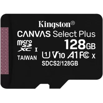 Kingston 128GB MikrofonSDXC Canvas Select Plus 100R A1 C10 - 1 Stück Kingston 128GB MikrofonSDXC Canvas Select Plus 100R A1 C10 - 1 Stück