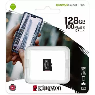 Kingston 128GB MikrofonSDXC Canvas Select Plus 100R A1 C10 - 1 Stück Kingston 128GB MikrofonSDXC Canvas Select Plus 100R A1 C10 - 1 Stück
