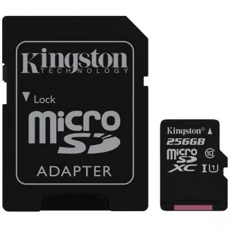 Kingston 256-GB-MikrofonSDXC Canvas Select Plus 100R A1 C10-Karte + SD-Adapter Kingston 256-GB-MikrofonSDXC Canvas Select Plus 100R A1 C10-Karte + SD-Adapter