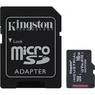 Kingston 16 GB microSDHC Industrie C10 A1 pSLC-Karte + SD-Adapter Kingston 16 GB microSDHC Industrie C10 A1 pSLC-Karte + SD-Adapter