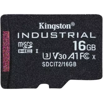 Kingston 16 GB microSDHC Industrial C10 A1 pSLC-Karte Einzelpackung Kingston 16 GB microSDHC Industrial C10 A1 pSLC-Karte Einzelpackung