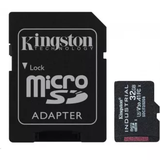 Kingston 32GB microSDHC Industrial C10 A1 pSLC-Karte + SD-Adapter Kingston 32GB microSDHC Industrial C10 A1 pSLC-Karte + SD-Adapter
