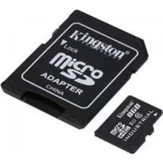 Kingston 8 GB microSDHC Industrie C10 A1 pSLC-Karte + SD-Adapter