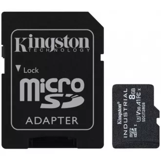 Kingston 8 GB microSDHC Industrie C10 A1 pSLC-Karte + SD-Adapter