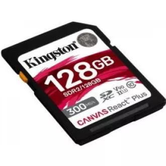 Kingston 128GB Canvas React Plus SDXC UHS-II 300R/260W U3 V90 für Full HD/4K/8K
