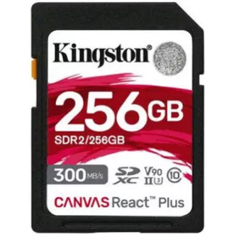 Kingston 256GB Canvas React Plus SDXC UHS-II 300R/260W U3 V90 für Full HD/4K/8K