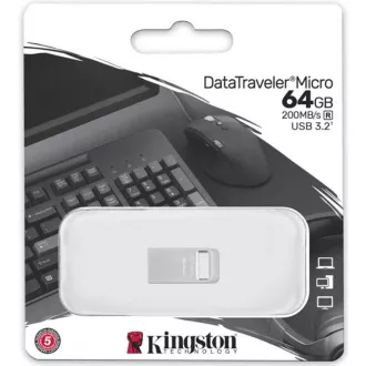 Kingston 64GB DataTraveler Micro 200MB/s Metall USB 3.2 Gen 1