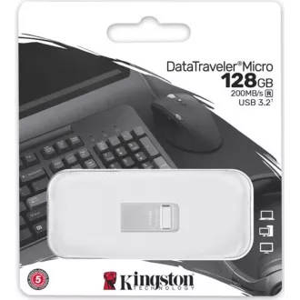 Kingston 128GB DataTraveler Micro 200MB/s Metall USB 3.2 Gen 1