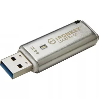 Kingston 64GB IKLP50 IronKey Locker  50 AES USB, mit 256bit Verschlüsselung