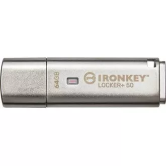 Kingston 64GB IKLP50 IronKey Locker  50 AES USB, mit 256bit Verschlüsselung