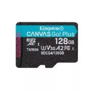 Kingston MicroSDXC 128GB Canvas Go! Plus, R:200/W:160MB/s, Klasse 10, UHS-I, U3, V30, A2   Adapter