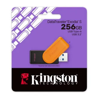 Kingston Flash Drive 256GB USB3.2 Gen 1 DataTraveler Exodia S (Schwarz Orange) - Gebraucht Kingston Flash Drive 256GB USB3.2 Gen 1 DataTraveler Exodia S (Schwarz Orange) - Gebraucht