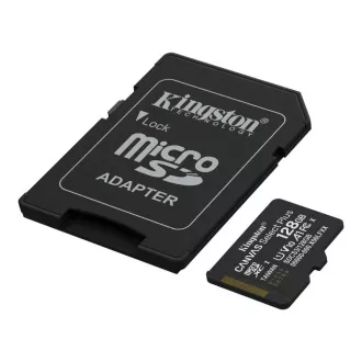 Kingston MicroSDXC 128GB Canvas Select Plus, U1, V10, A1, SD-Adapter