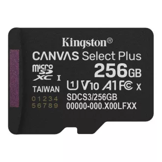 Kingston MicroSDXC 256GB Canvas Select Plus, U1, V10, A1