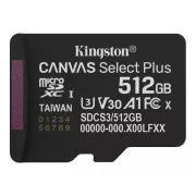 Kingston MicroSDXC 512GB Canvas Select Plus, U3, V30, A1