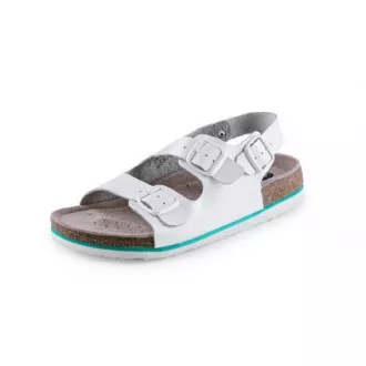 CXS CORK MEGI Sandalen, Damen, mit Gürtel, weiß, Größe 38