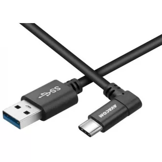USB Daten- und Ladekabel - USB Typ-C, 100cm, 90° Anschluss, schwarz USB Daten- und Ladekabel - USB Typ-C, 100cm, 90° Anschluss, schwarz