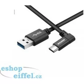 USB Daten- und Ladekabel - USB Typ-C, 100cm, 90° Anschluss, schwarz USB Daten- und Ladekabel - USB Typ-C, 100cm, 90° Anschluss, schwarz