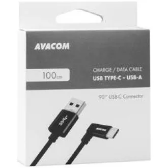 USB Daten- und Ladekabel - USB Typ-C, 100cm, 90° Anschluss, schwarz USB Daten- und Ladekabel - USB Typ-C, 100cm, 90° Anschluss, schwarz