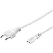PREMIUMCORD 230V Netzkabel zum Tonbandgerät 2m weiß