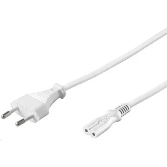PREMIUMCORD 230V Netzkabel zum Tonbandgerät 2m weiß