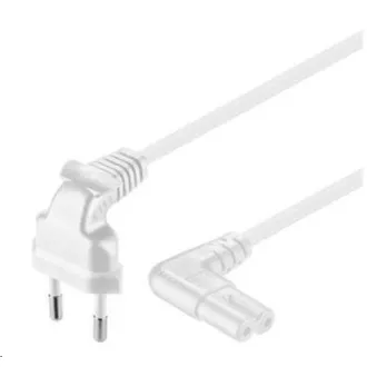 PREMIUMCORD 230V Netzkabel zum Tonbandgerät mit gebogenen Steckern 2m