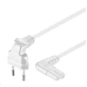 PREMIUMCORD 230V Netzkabel für Tonbandgerät mit gebogenen Steckern 3m